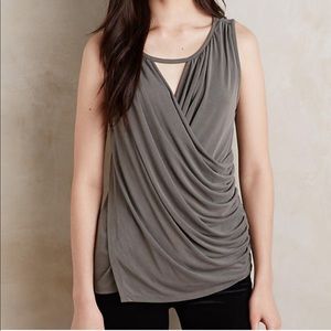 Anthropologie Deletta Green Keyhole Tank Top